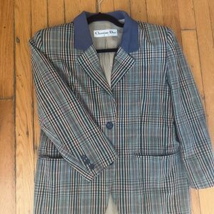Plaid Vintage Christian Dior Sports  Blazer from Japan *Barely Worn Size Medium
